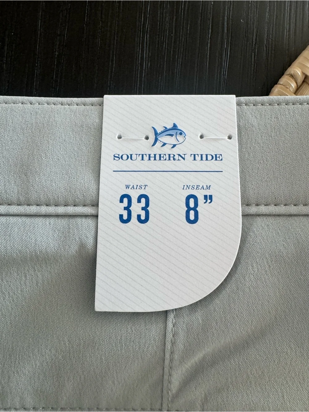 Southern Tide Light Gray Flat Front Performance Shorts